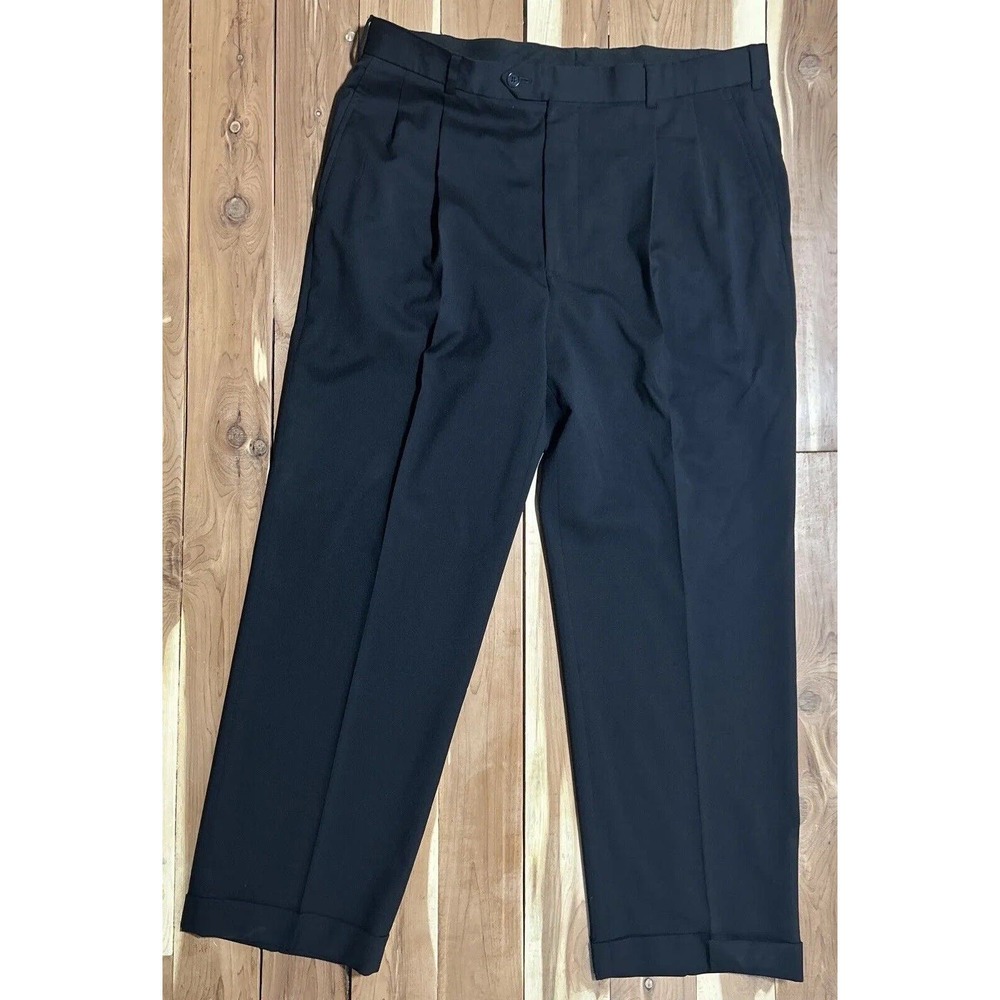 Brooks Brothers Madison Dress Pants Size 37W/ 30” Ins. Black Hemmed Original 43L
